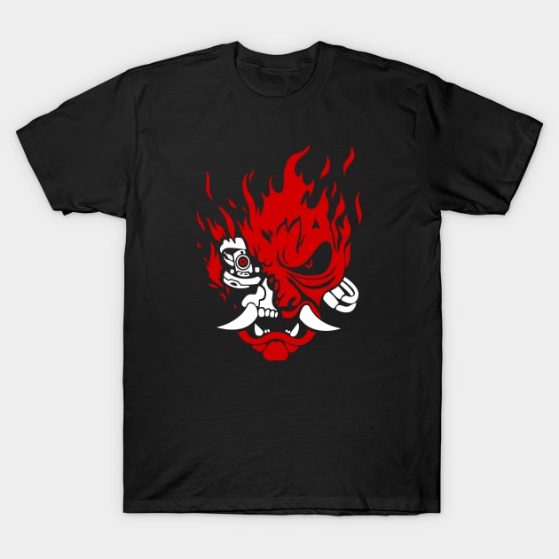 Samurai Cyber Mask T-Shirt by Leonard